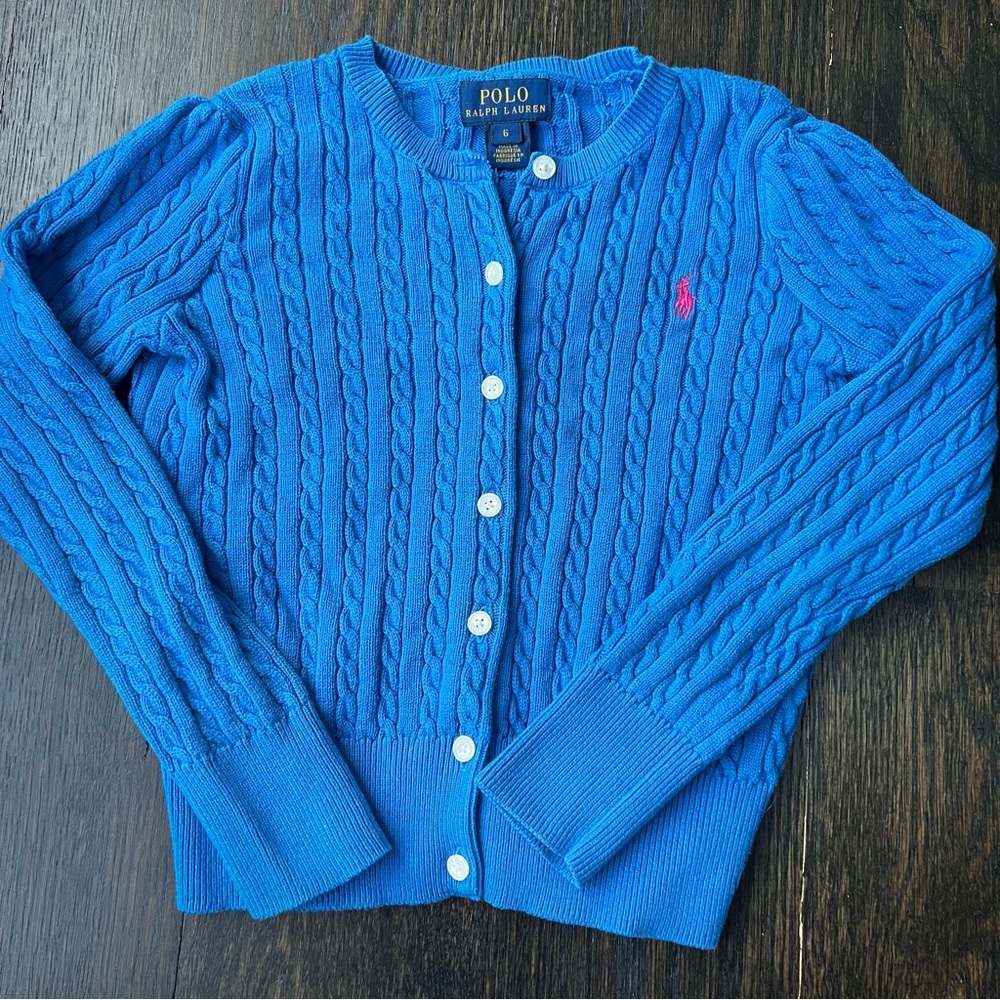 Polo RL Cable Cardigan